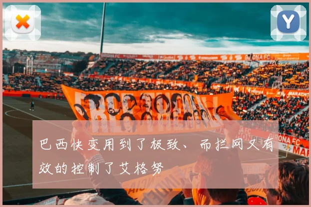 巴西快变用到了极致、而拦网又有效的控制了艾格努